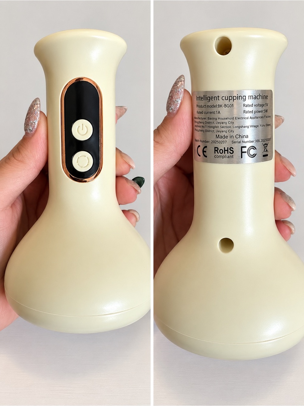 Cream Intelligent Cupping Machine - Portable Electric Massager